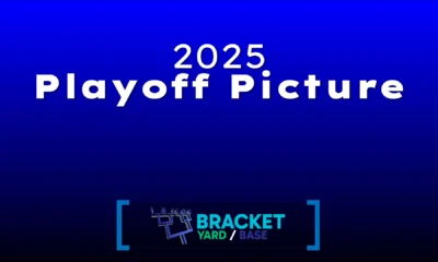 2025 MLB Playoff Picture - blue and black gradient background with Bracket Yard image